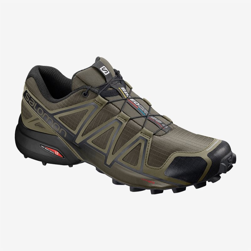 Salomon SPEEDCROSS 4 WIDE Mens Trail Running Shoes Olive | Salomon South Africa